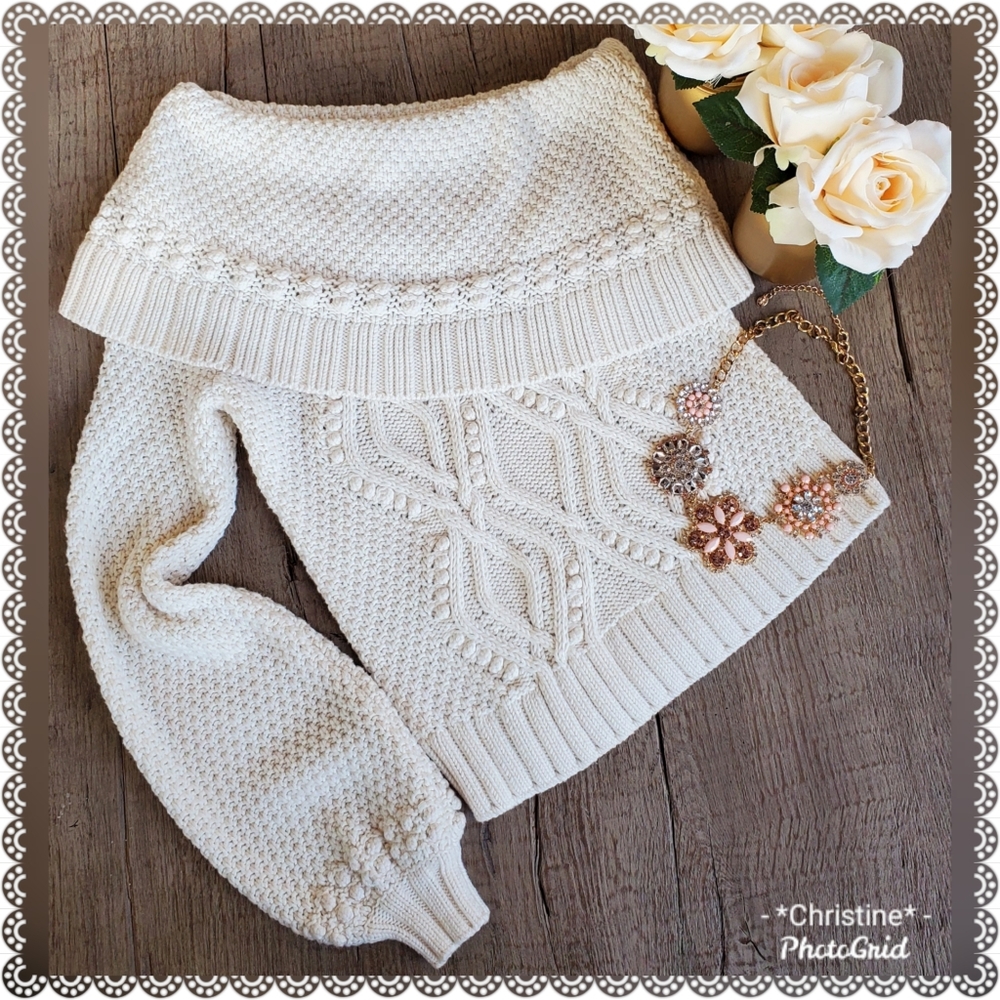 Intermix Dahlia One Shoulder Knit Sweater S
